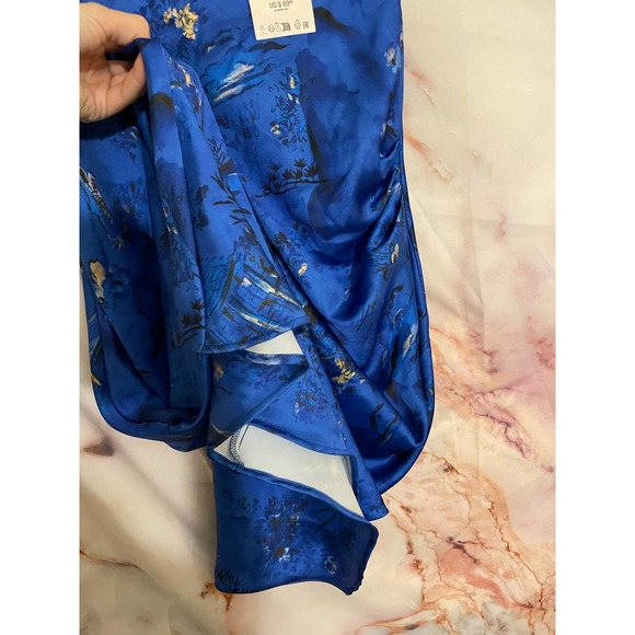 SOLD NWT ZARA Satin Effect Maxi Dress - Picture 9 of 10